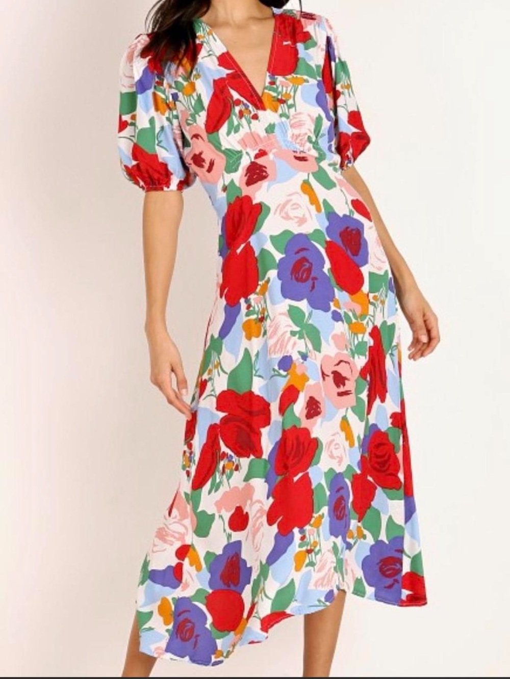 Faithfull the Brand Marie Louise Midi Dress in Anita Floral Print